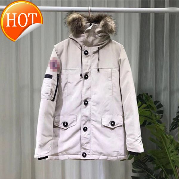 

03 expedition men's big goose and women's down jacket canada joint warm thickened work clothes parker, Black