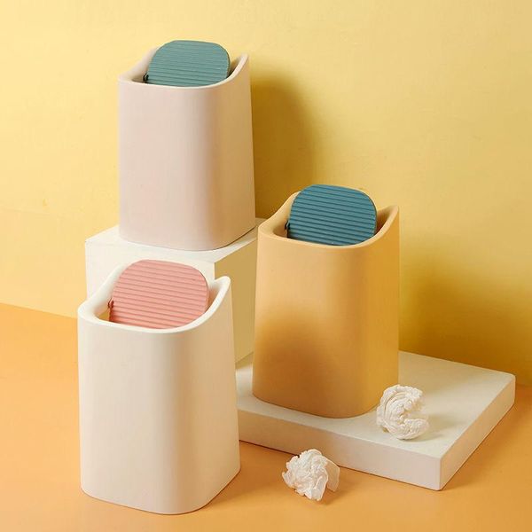 

waste bins desktrash can nordic mini office bedroom creative bucket with shake cover send 20 pieces garbage bags