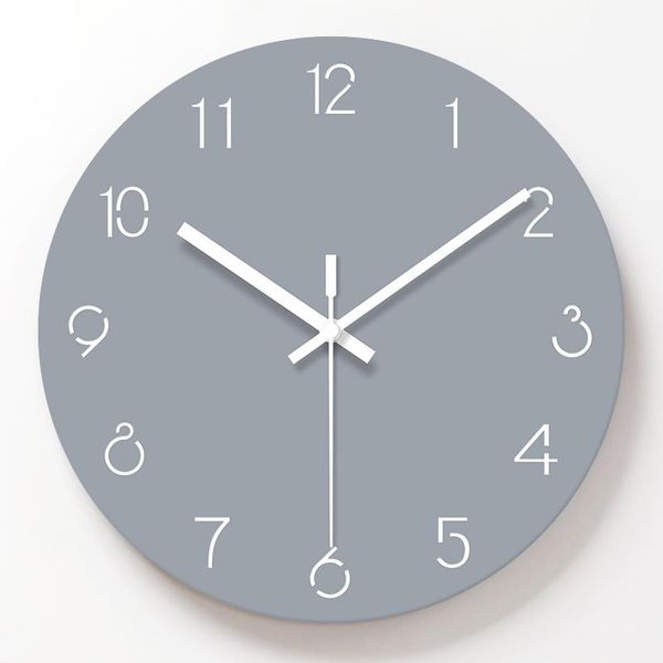 

wall clocks 12 inch clock nordic household mute living room bedroom minimalist modern decorative watch quartz round