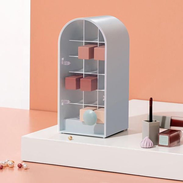 

storage boxes & bins 18 slots lipstick box durable makeup display rack with dustproof lid clear holder recommend