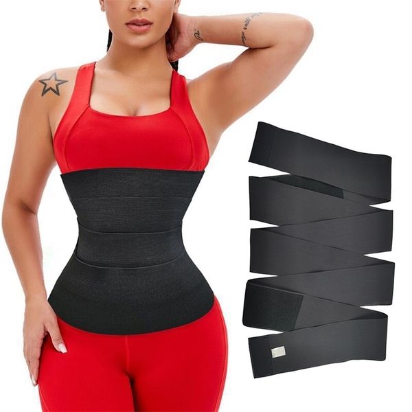 

danala waist trainer corset belly tummy wrap fajas slim belt control body shaper modeling strap cincher 211220, Black;white