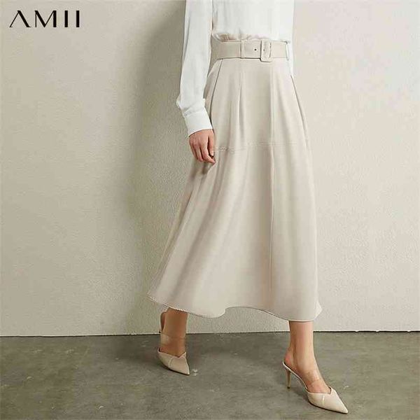 

minimalism autumn winter fashion women's skirt causal solid aline calf-length female temperament women 12040392 210527, Black