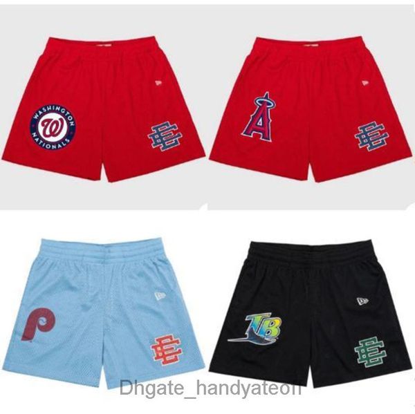 

brand eric emanuel ee basic short men's fitness shorts women beach pants sports mesh breathable casual star fashion basketball football, White;black