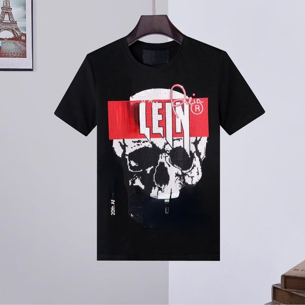 

2022 plein bear t shirt mens designer tshirts rhinestone skull men t-shirts classical designer hoodie jacke hip hop streetwear tshirt casual, White;black