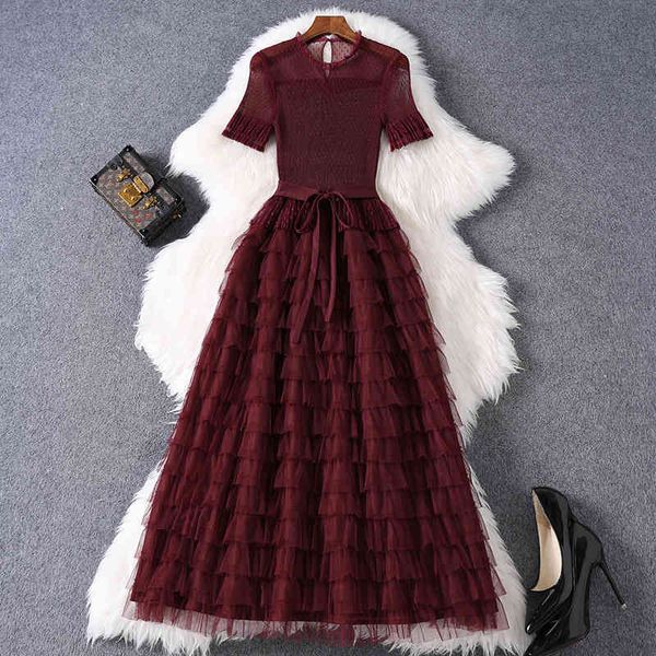 

casual dresses superior quality long women's womanliness sweet autumn pleated cake xxl summer lace party dress 6r8j, Black;gray