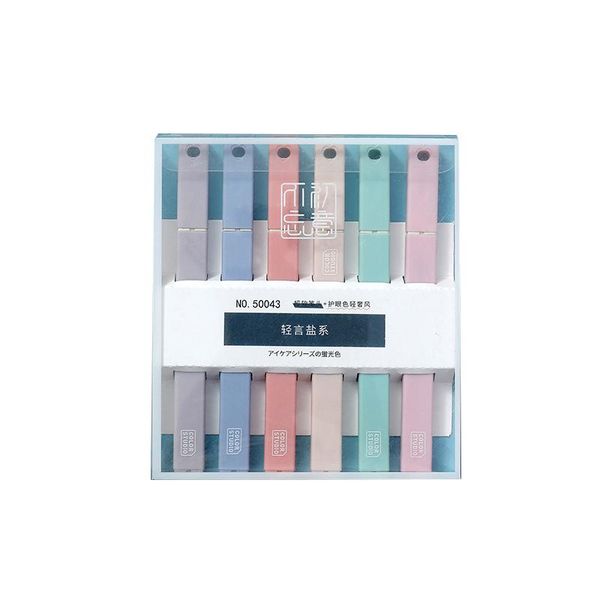 

highlighters 6pcs/set macaron color creative fluorescent pen markers pastel drawing highlighter school office cute stationery, Black;red