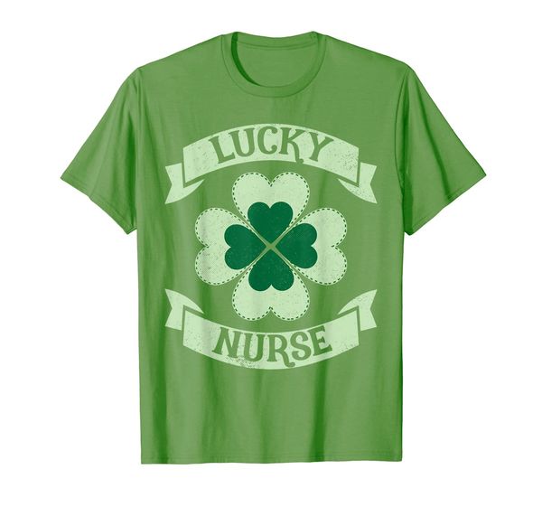 

st. patricks day nurse t-shirt - lucky nurse gift, White;black