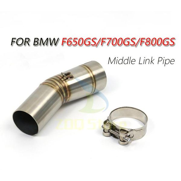 

motorcycle exhaust system for f650gs f700gs f800gs escape moto middle link pipe stainless steel slip on racing modified pit bike