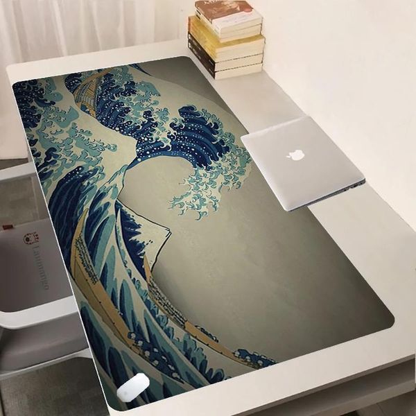 

mouse pads & wrist rests japan the great wave of kanagawa art pad large computer gaming accessories mousepad gamer rubber keyboard lapde
