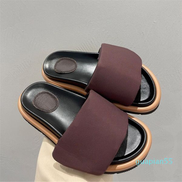 

fashion-pool pillow comfort mules women men summer vibrant slippers puffy style fashion slides, Black