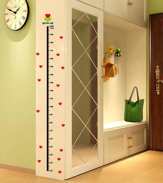 

wall stickers cartoon height measure for kids rooms giraffe chart ruler removable decals nursery home decor