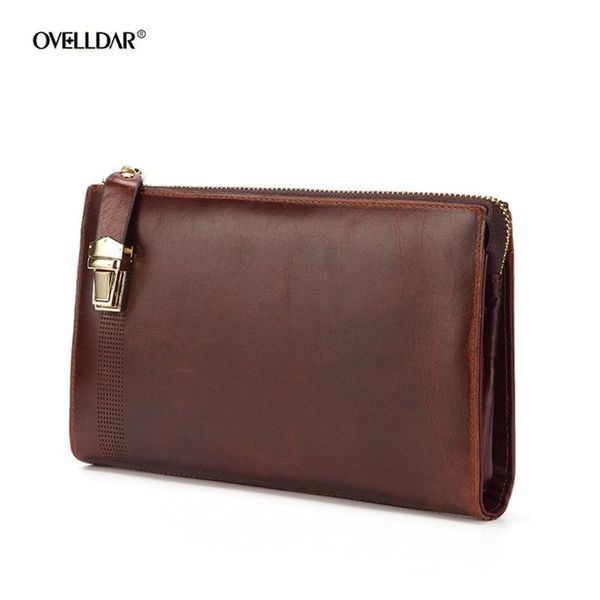 

wallets leather retro hand bag oil wax atmosphere multi card, Red;black