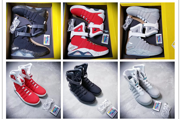 

2021 release brand air mag back to the future fashion sneakers casual shoes led lighting outdoor comfort breathable sneakers