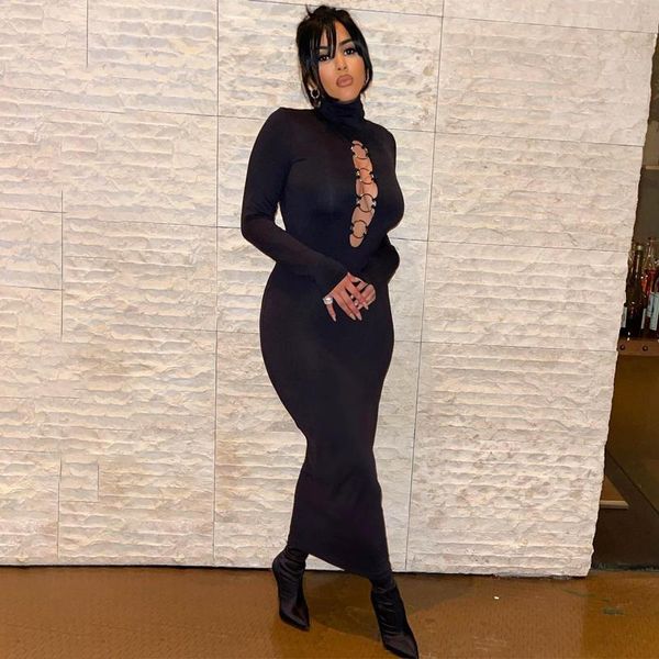 

bind special design all black long sleeve crop and pants 2 pieces set tight club party lady fashion tracksuits women's jumpsuits &, Black;white