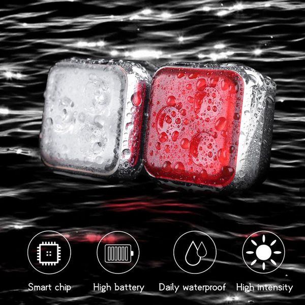 

bicycle light usb charge led tail rear lights waterproof safety back riding warning saddle road bike taillight