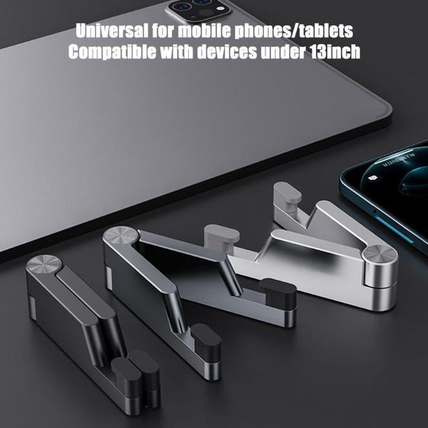 

cell phone mounts & holders metal v-shaped universal foldable mobile stand holder for smartphone tablet adjustable support bracket