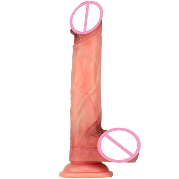 NXY Dildo Giocattoli anali Gel di silice liquido Make up Pene Super simulazione Grande spessore Falsi prodotti del sesso per adulti Femmina 0225