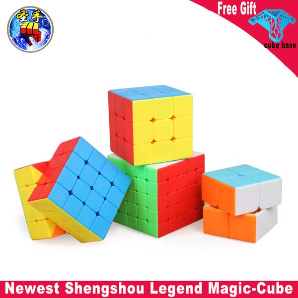 

Shengshou Legend Magic Cube 2x2 3x3 4x4 5x5 Stickerless SengSo Magic Cube Game Professional Puzzle Smooth Magicos Cubos Toy
