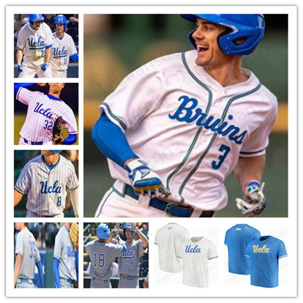 

ncaa ucla retro college baseball jersey 1 matt mclain 3 ryan kreidler 4 kevin kendall 5 garrett mitchell 6 jack stronach 7 michael toglia, Black