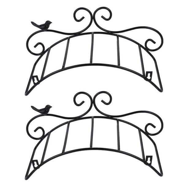 

watering equipments 2pcs garden hose holder hanger wall mount antique storage rack (black)