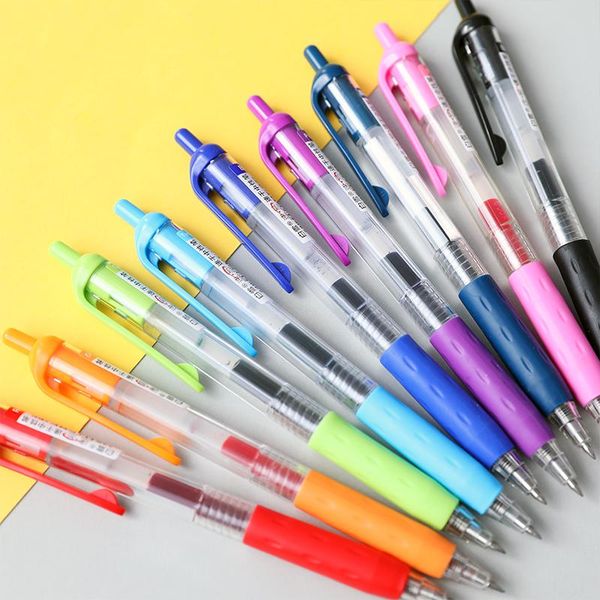 

gel pens 8 colors quick-drying press pen 0.5mm student writing black ink blue red office supplies signature