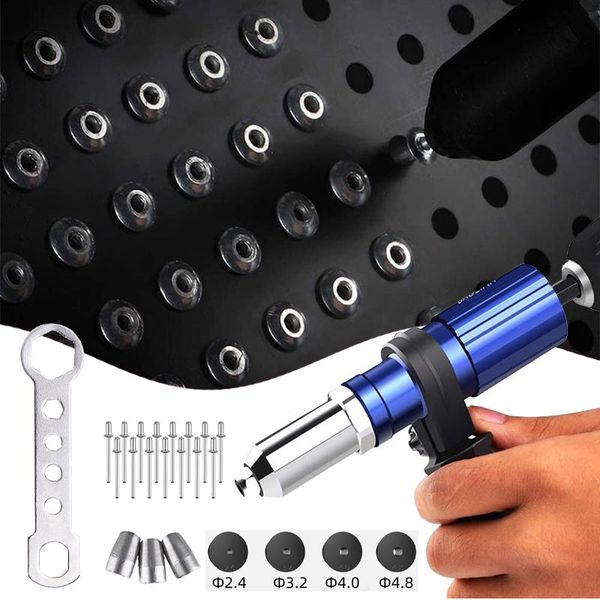 

professiona electric drills 2.4mm-4.8mm rivet gun adapter cordless riveting tool insert nut pull mini portable