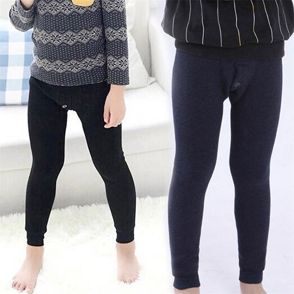 

children warm pants winter elastic boy long kid's leggings 211103, Blue