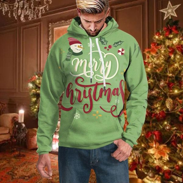 

men's hoodies & sweatshirts and women's couple 3d letter merry christmas printed hoodie oversized winter pullover sweatshirt, Black