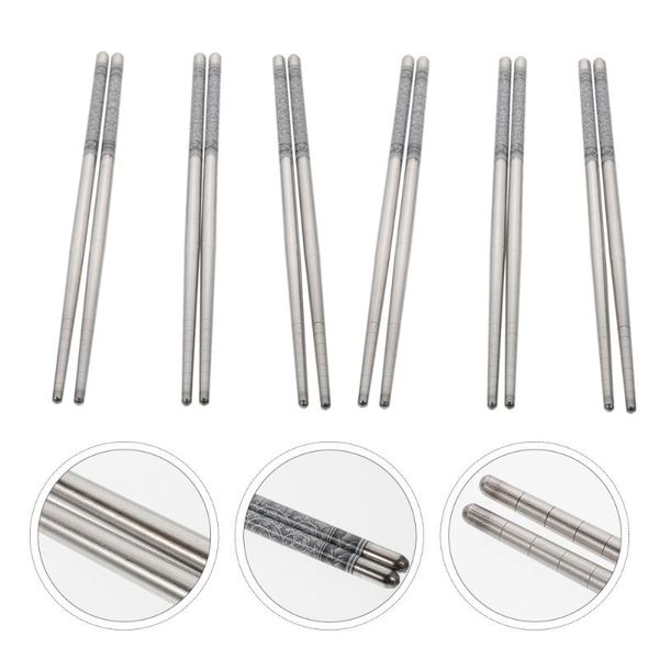 

chopsticks 12 pairs stainless steel heat insulation (assorted color)