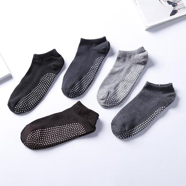 

men's socks summer anti-slip sport rubber sole boat breathable streetwear fashion men solid color black cool ankle short