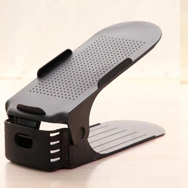 

hooks & rails 10pcs adjustable double layer shoes storage rack plastic space saving living room organizer stand holder