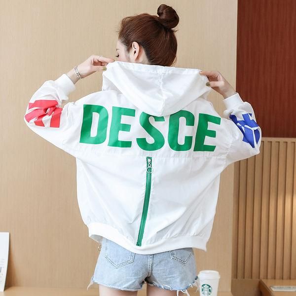 

women's jackets short and versatile sunscreen clothes for girls in summer 2021, Black;brown