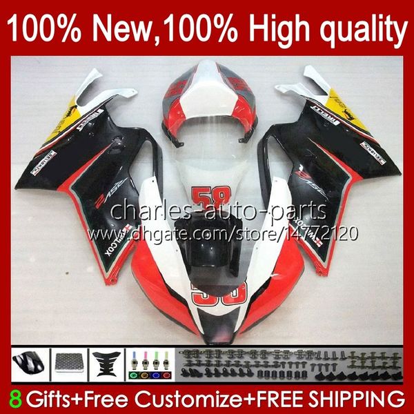 Fairings de Moto para Aprilia RSV1000R Mille RV60 RV-1000 RSV1000 R $ 04 05 06 Bodywork 11no.29 RSV1000RR RSV 1000 R 1000R 1000RR 2004 2005 Bodys Kit Red Black Stock