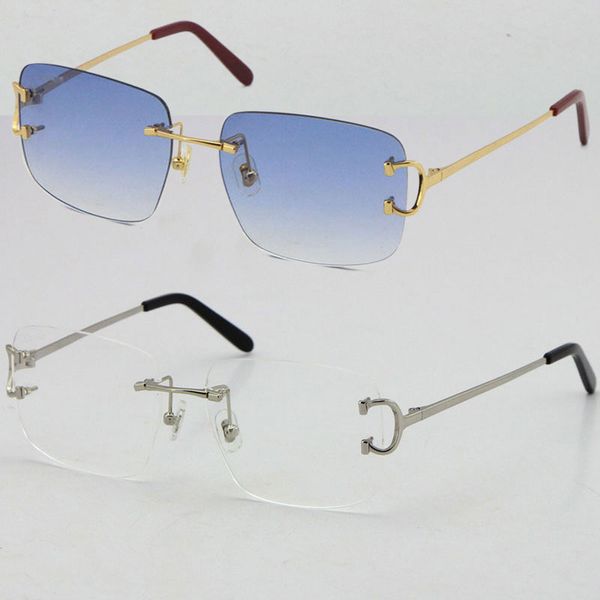 

delicate rimless t8200816 wholesale sell fashion sunglasses metal driving glasses c decoration designer uv400 lens e, White;black