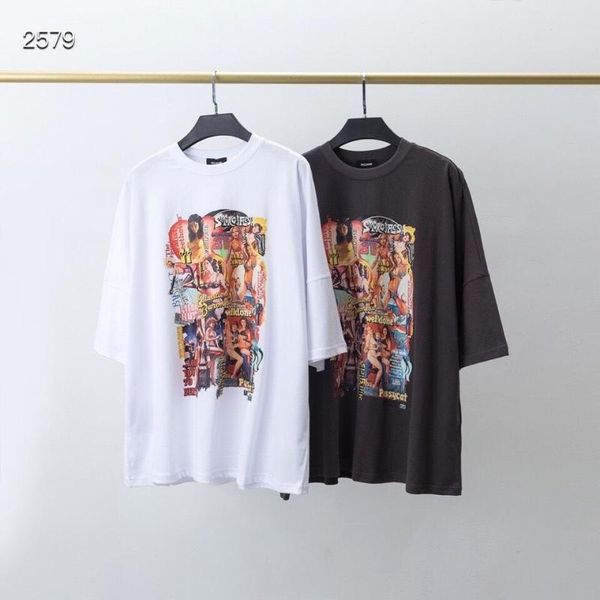 

men's t-shirts men summer done black graffiti short sleeves sweat shirt hip hop harajuku japanese streetwear plus size comfortable roun, White;black