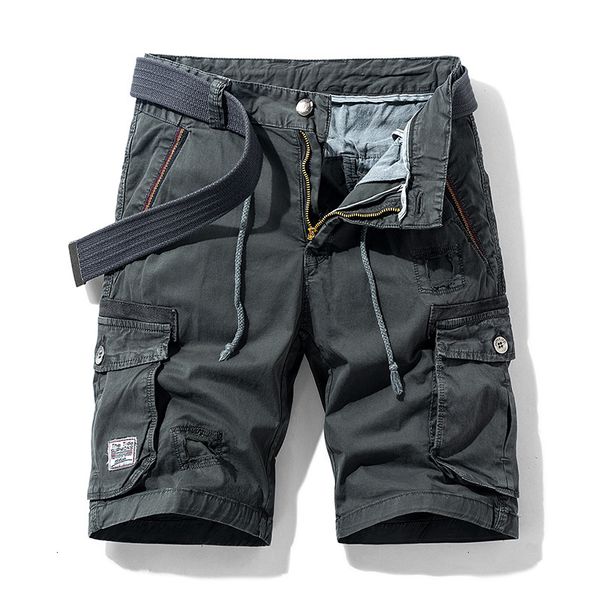 

men's pants high-quality summer casual fashion shorts loose five-point solid color outdoor overalls kwxx, Black
