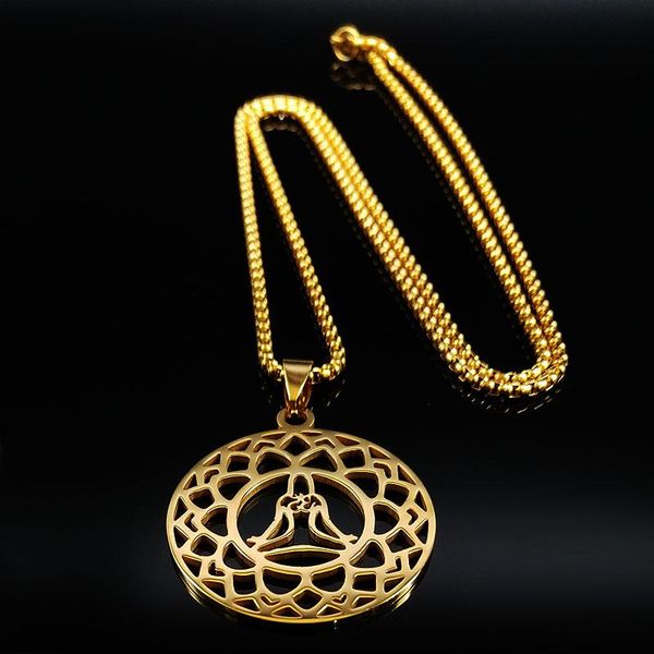 

tree of life stainless steel chain necklaces for women gold color pendants jewelry collier sautoir long n18765 pendant, Silver