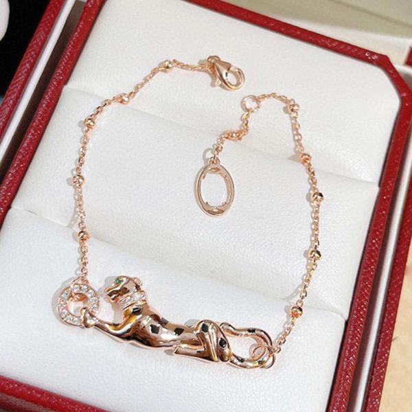 

carti love bracelet luxurious jewelry bracelets charm the spotted leopard is studded with diamonds 128426, Golden;silver
