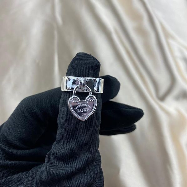 

cluster rings t1:1 classic sterling silver s925 fashion lovers love ring, women's jewelry, get your girlfriend engaged, Golden;silver