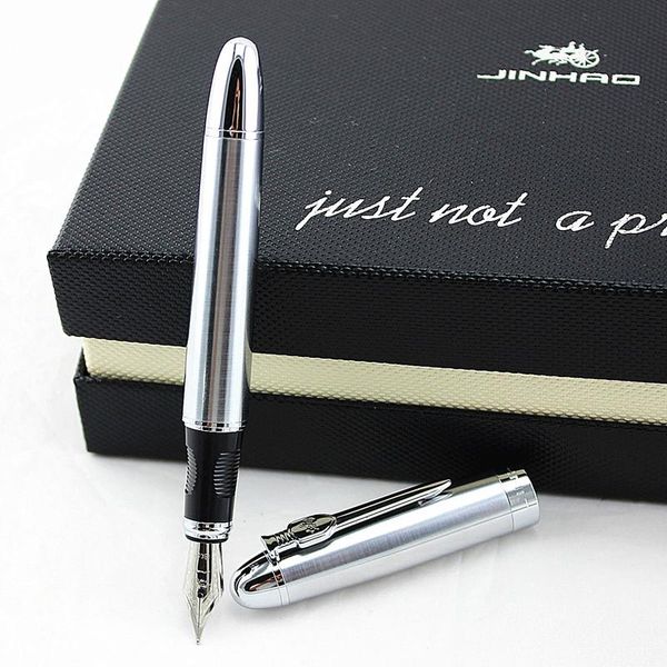 

stainless steel fountain pen 0.5mm fine nib jinhao x450a business office christmas gift student writing ink pens school supplies