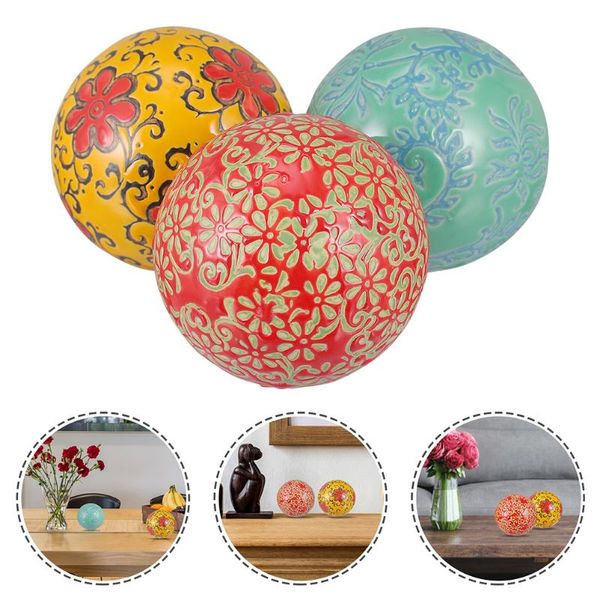 

candle holders 3pcs delicate floating ceramic balls water pool