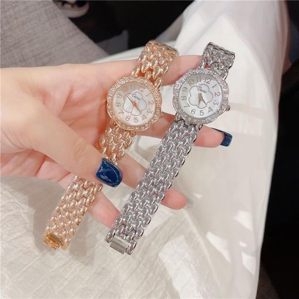 

wristwatches 2021 fashion women watches quartz ladies watch with rhinestone small wristwatch for, Slivery;brown