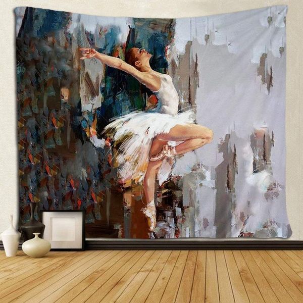 

tapestries beautiful women ballet hippie art wall hanging throw