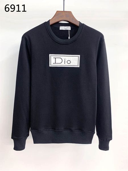 

2021 autumn and winter new arrivals mens luxury designer street hoodies long sleeve embroidery sweatshirts men's clothing 6911, Black