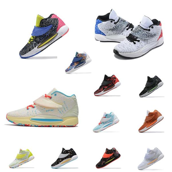 

mens what the kd 14 shoes kids womens kevin durant 14s xiv easter christmas bhm oreo cny pre-heat bred mvp gold kd14 sneakers tennis with bo