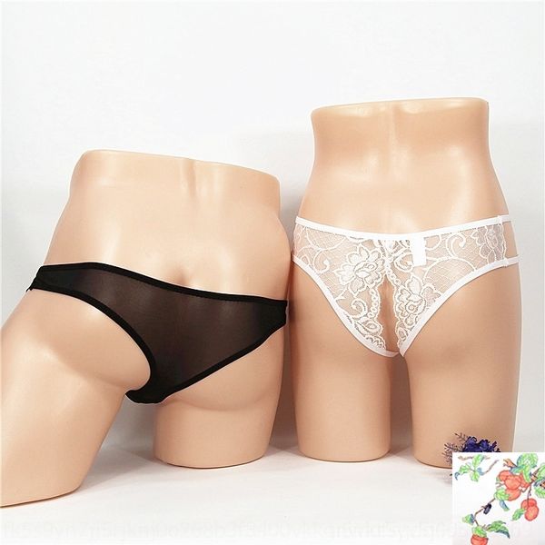 

io6 lovers crotch underwearwo less t-shaped pants allure perspective large hollow women's underwear out men's t-pants, Red;black
