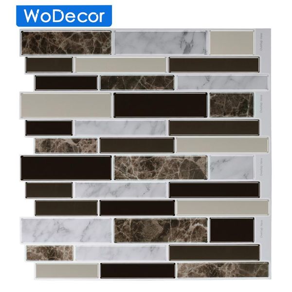 

striped pattern wall stickers waterproof bathroom brick peel and stick backsplash decor tiles for kitchen rv room