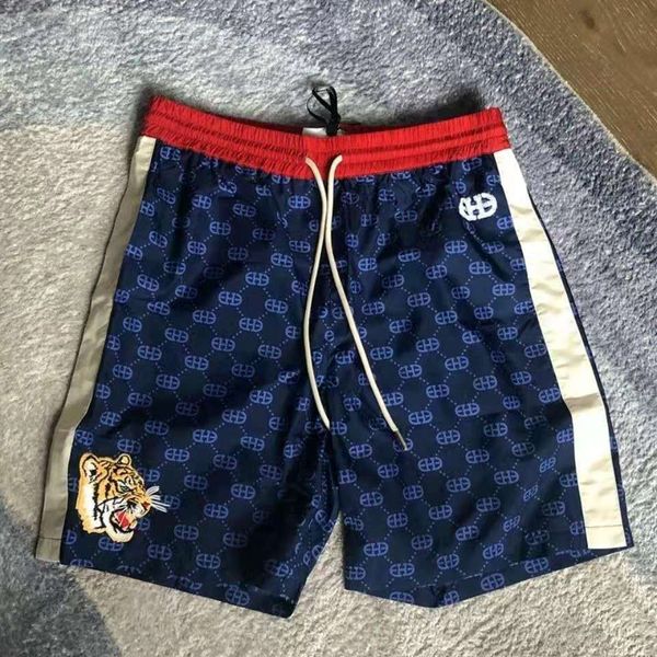 

men's shorts tide brand tiger head embroidery tigers heads casual breathable male and women's 2021 summer shortses, White;black