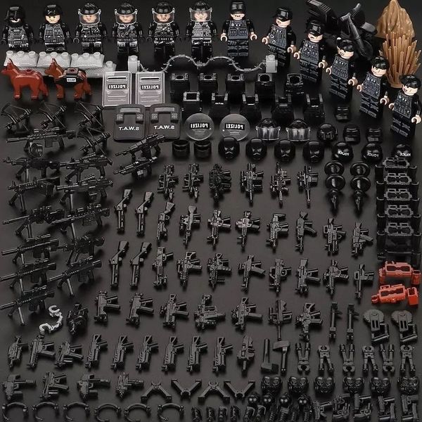 

2344mini toy gun model building diy simulated soldier small police special forces militarytank early childhood education gift boy