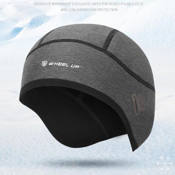 

winter windproof cap ear protection warm hat helmet lining suitable for 52-58cm head circumference cycling skiing sport caps & masks, Black